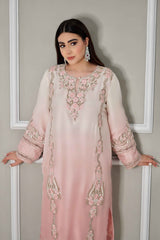 Tea Pink Raw Silk Outfit .