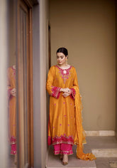 Burnt Orange and Shocking Pink 3 pcs