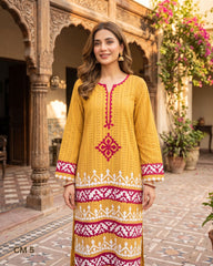 Teeja Dhariwal CM 5 Chicken Lawn Single Shirt with Ralli Work