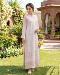 Teeja Dhariwal Pure Chiffon Hand Embroidered Suit with Chicken Kari & Bead Work – CW 7