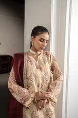 Beige organza