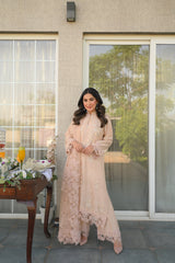 Peach Raw Silk Outfit