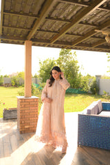 Peach Raw Silk Outfit