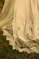 Mint Green Embroidered Peshwas