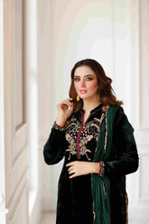 Emeraled green velvet