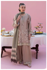 Sanaz – Gold Shisha Silk Farshi Shalwar Suit | Muntaha By Shanzay Fahad