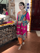 Two Piece Outfit Shocking Pink Kataan Silk Shirt