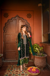 Emeraled green outfit