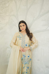 Beige Embroidered Outfit