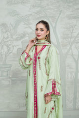 Mint green pure rawsilk