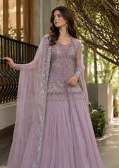 Celine by Rumi Zeba 3PC Lilac | Afsana Collection