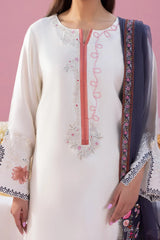 Dananeer – Ivory Shisha Silk Culotte Suit | Muntaha By Shanzay Fahad