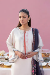 Dananeer – Ivory Shisha Silk Culotte Suit | Muntaha By Shanzay Fahad