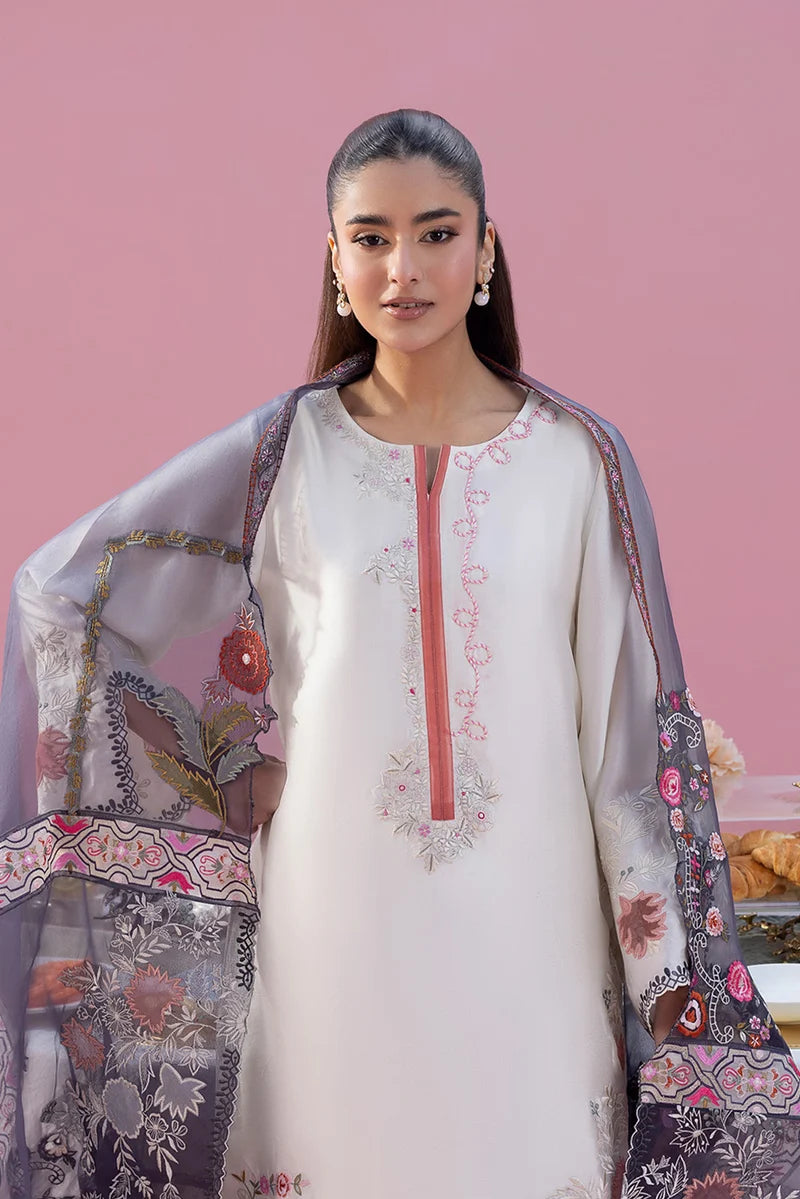 Dananeer – Ivory Shisha Silk Culotte Suit | Muntaha By Shanzay Fahad