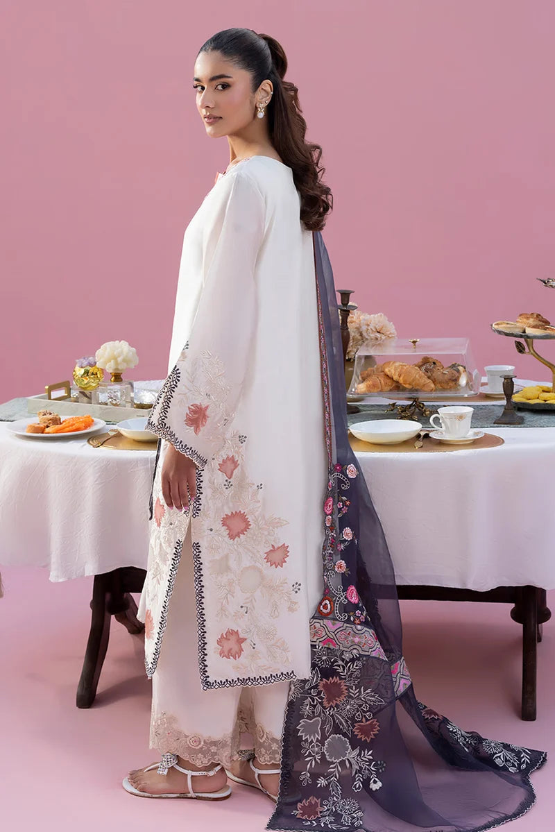 Dananeer – Ivory Shisha Silk Culotte Suit | Muntaha By Shanzay Fahad