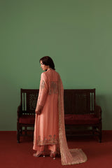 Peach raw silk outfit