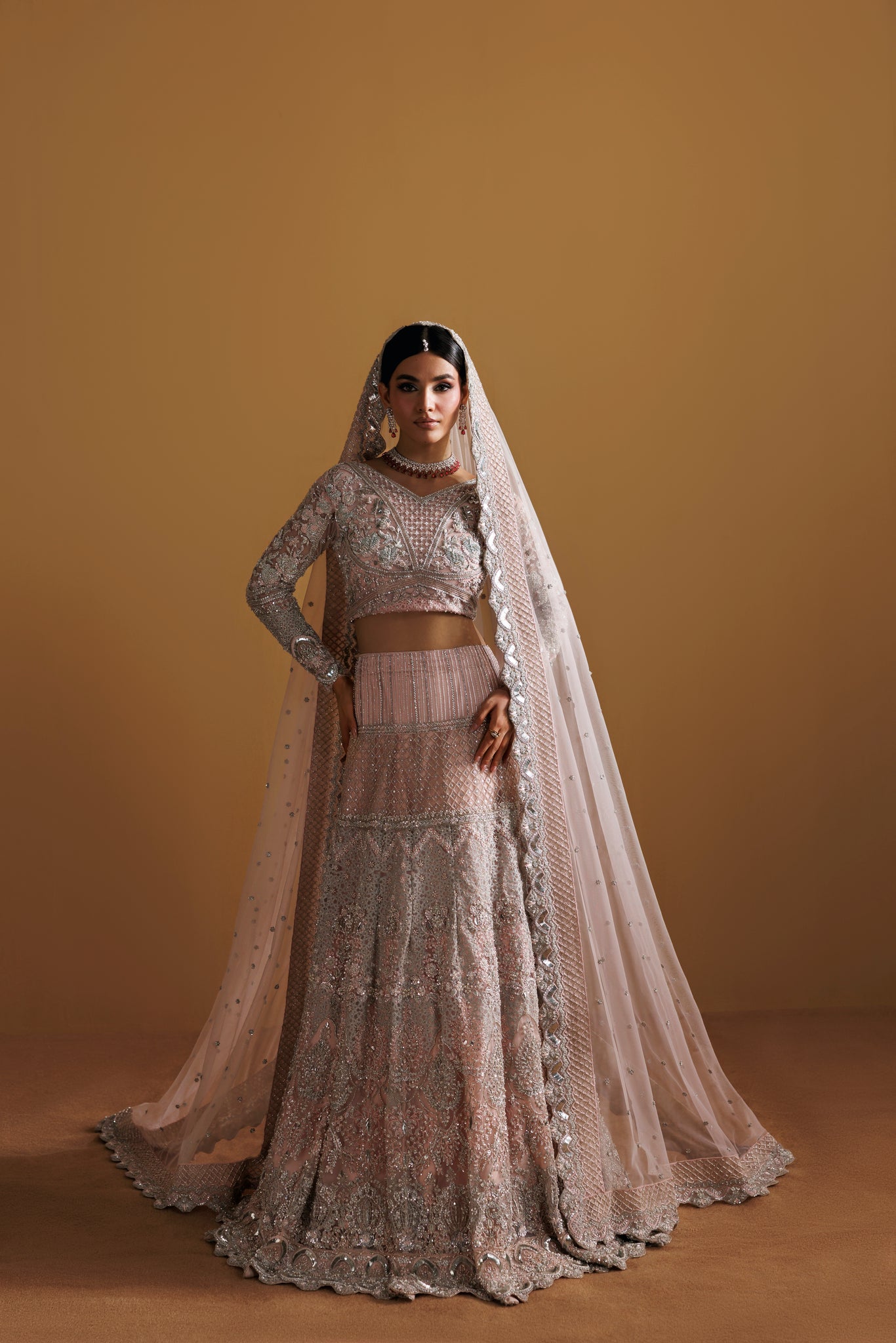 Pink bridal lehnga