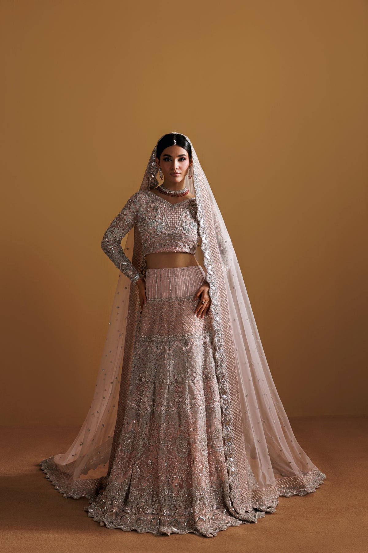 Pink bridal lehnga