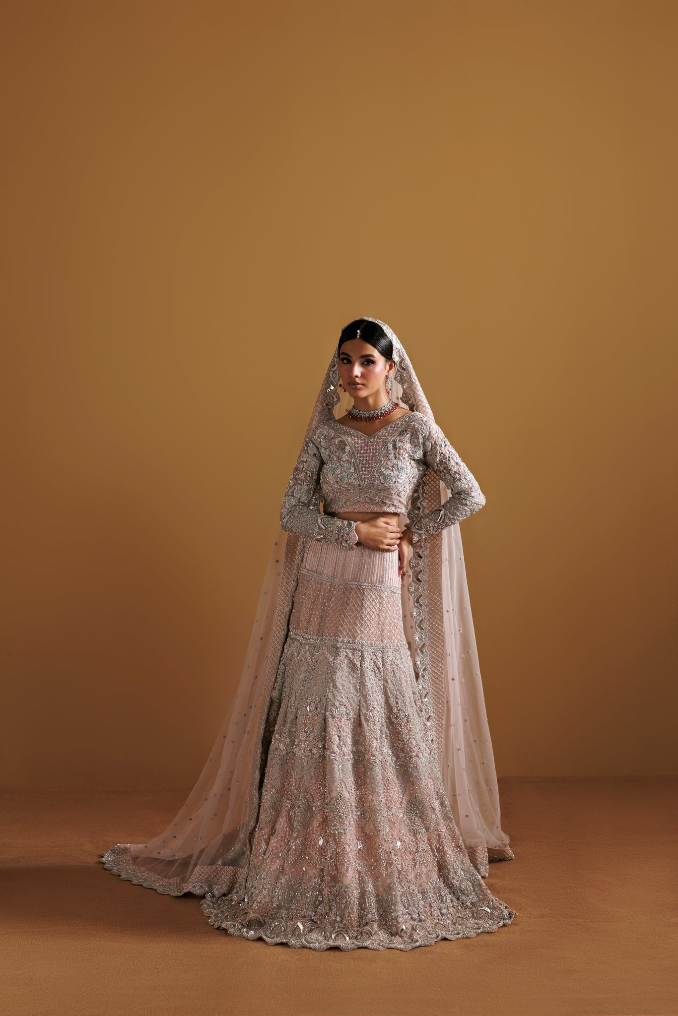 Pink bridal lehnga