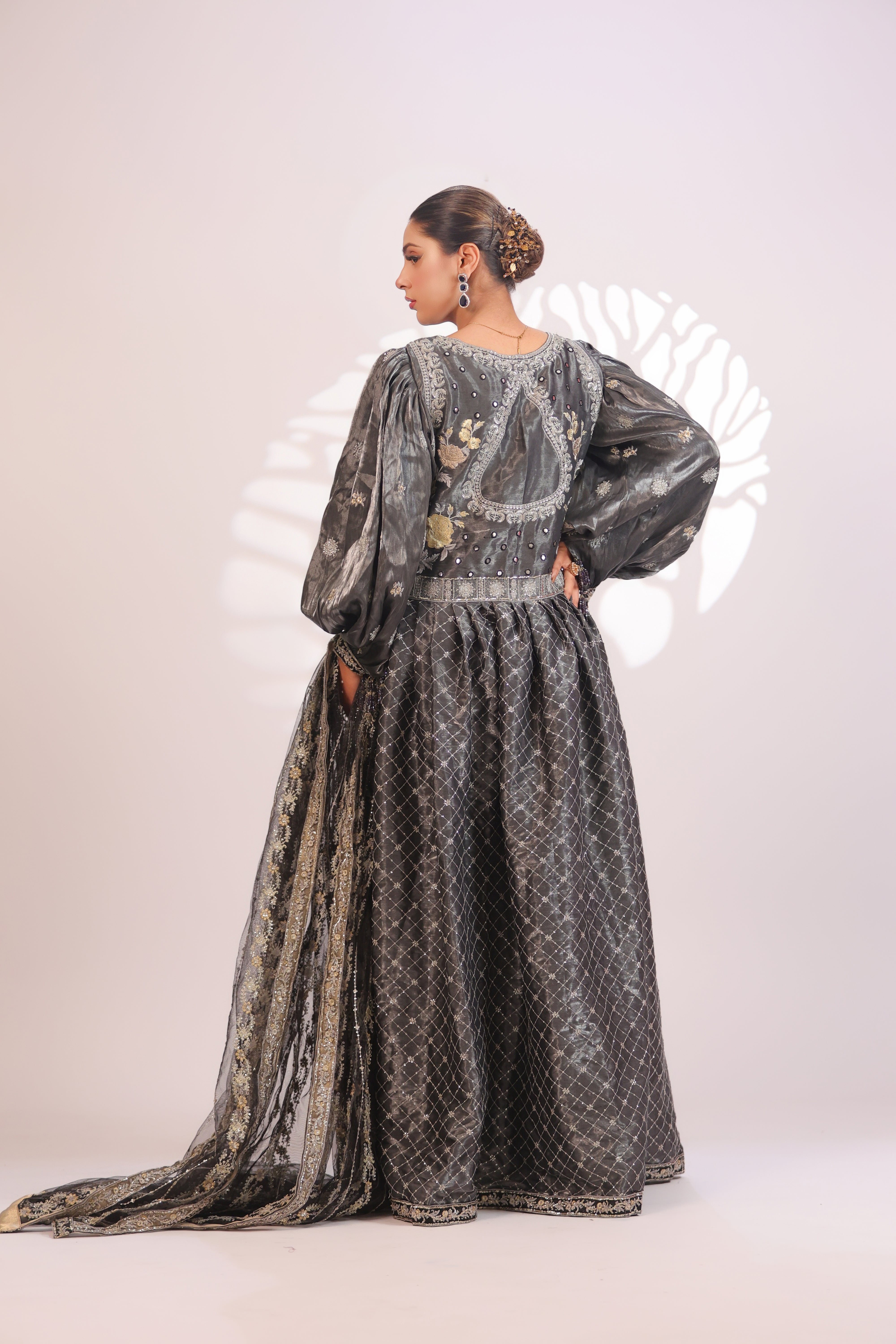 Black Embroidered Maxi Dress