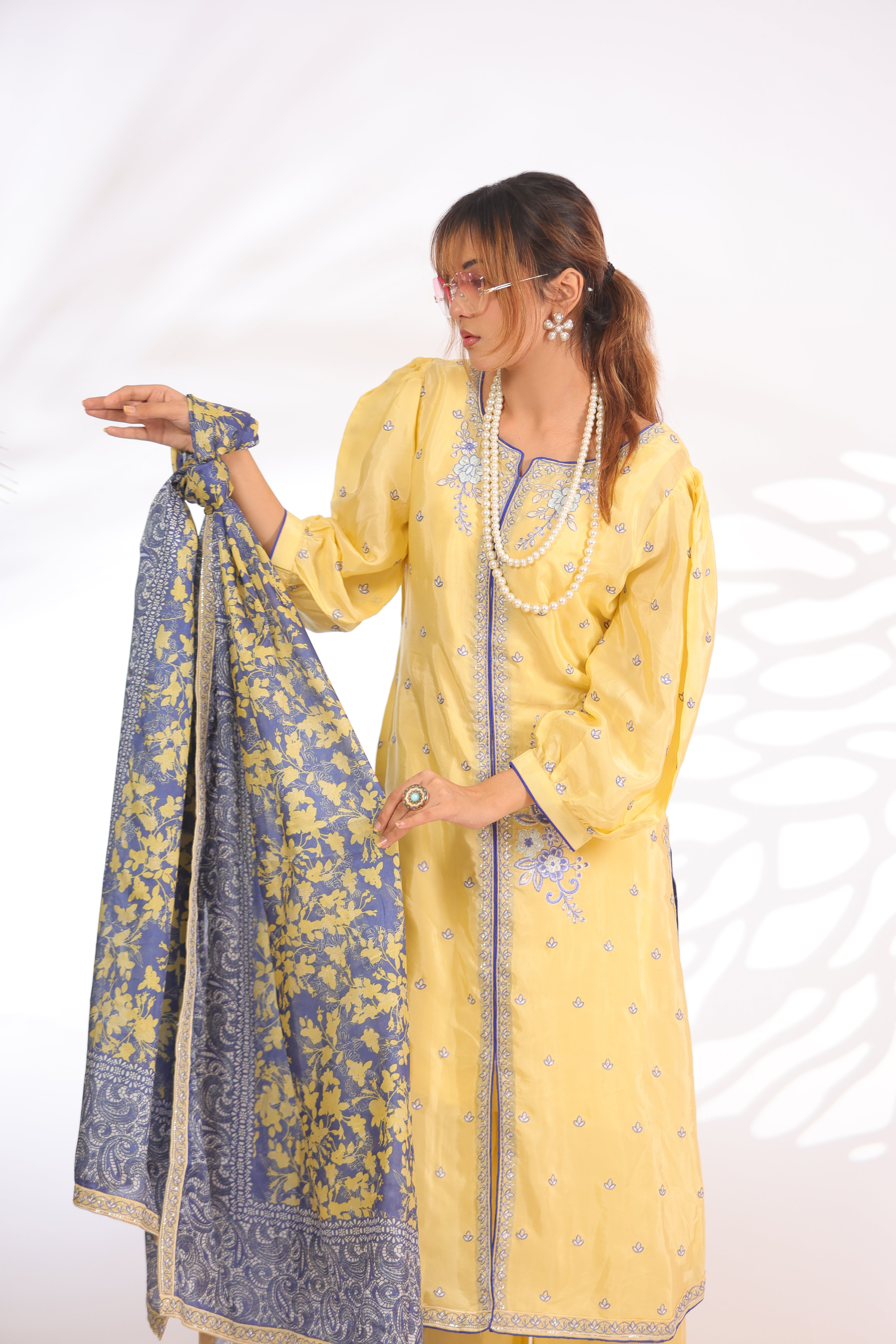 Corn Yellow Silk - Embroidered