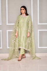 Mint green rawsilk outfit