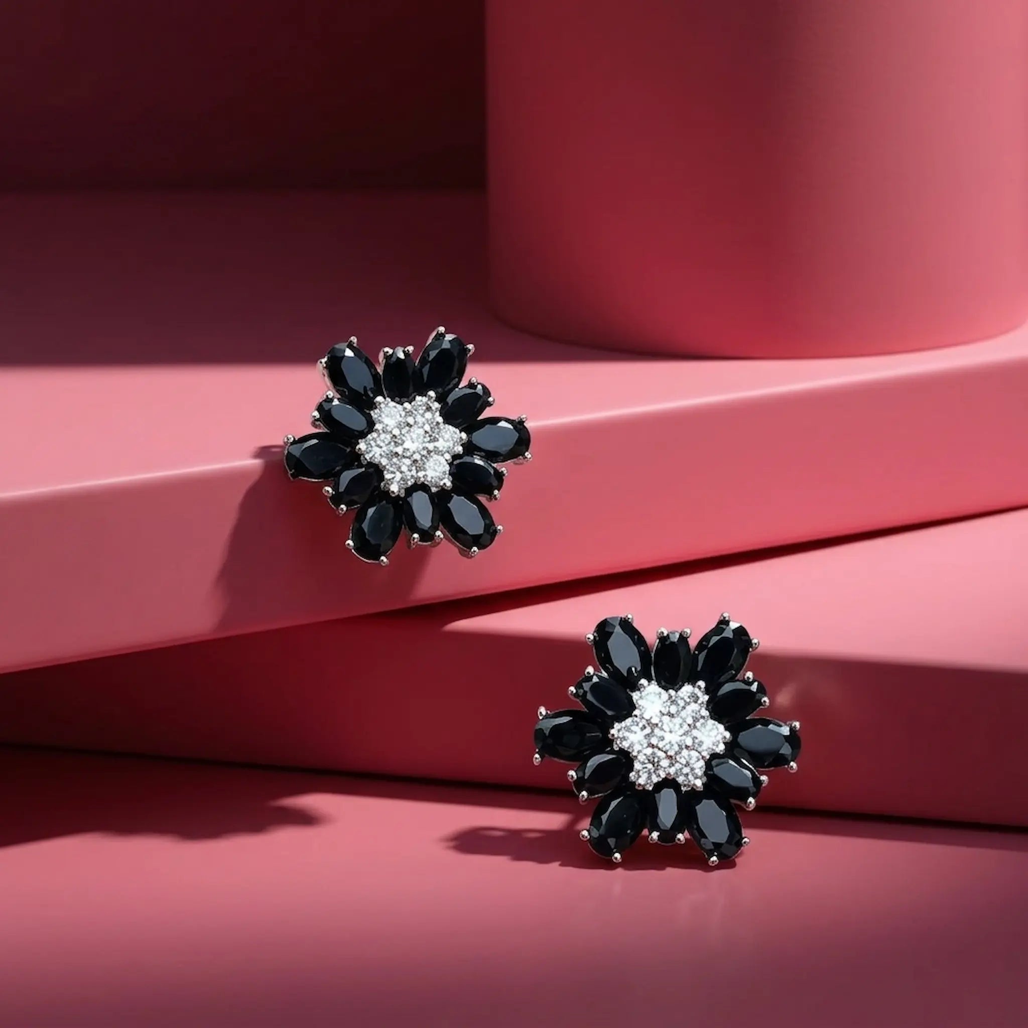 Midnight Floaral Cluster Earrings [A]E1124