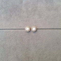 Crown Flora Pearl Earrings [A]E573