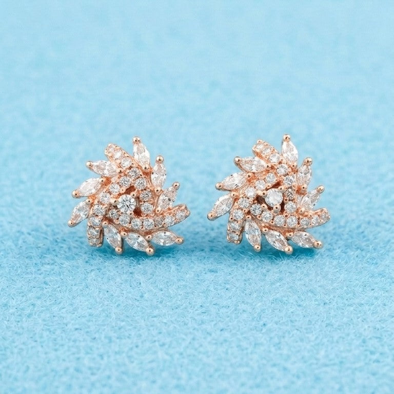 Rosegold Empress Cluster Earrings [A]E576