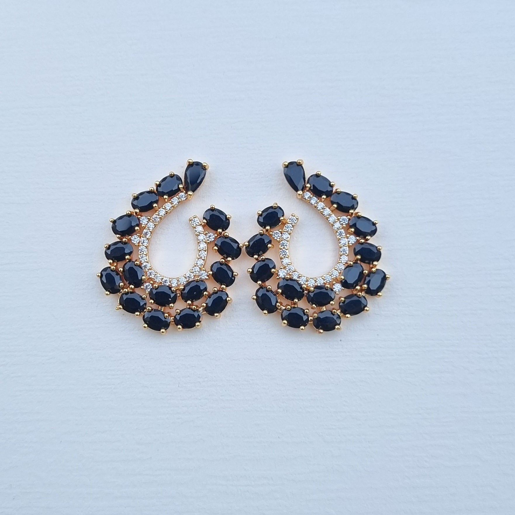 Imperial Swirl Earrings [A]E586 (BK)