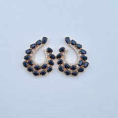 Imperial Swirl Earrings [A]E586 (BK)