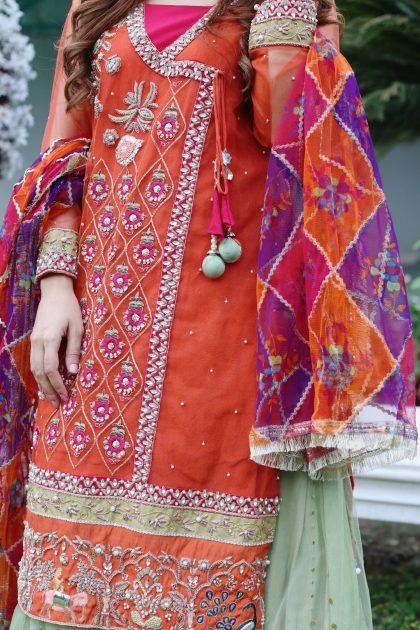 Angrakha Shirt with Lehenga