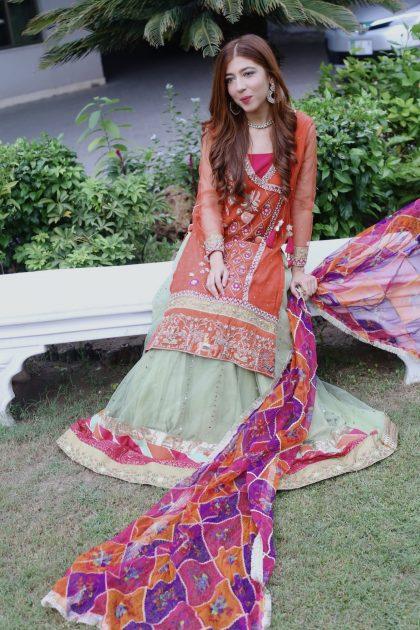 Angrakha Shirt with Lehenga