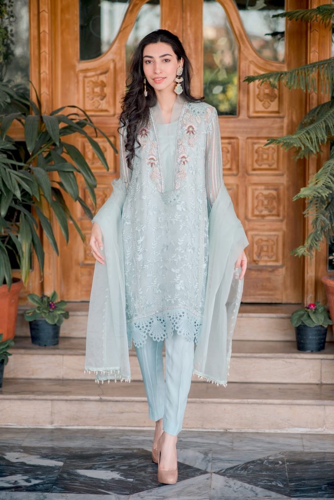 Aqua Organza Outfit