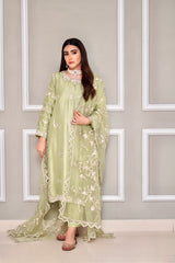 Mint green rawsilk outfit