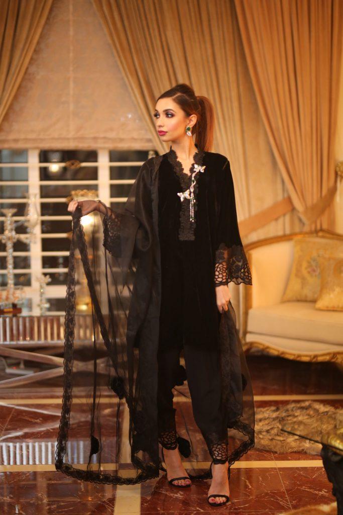 Black Velvet shirt And Shalwar 2 Pc