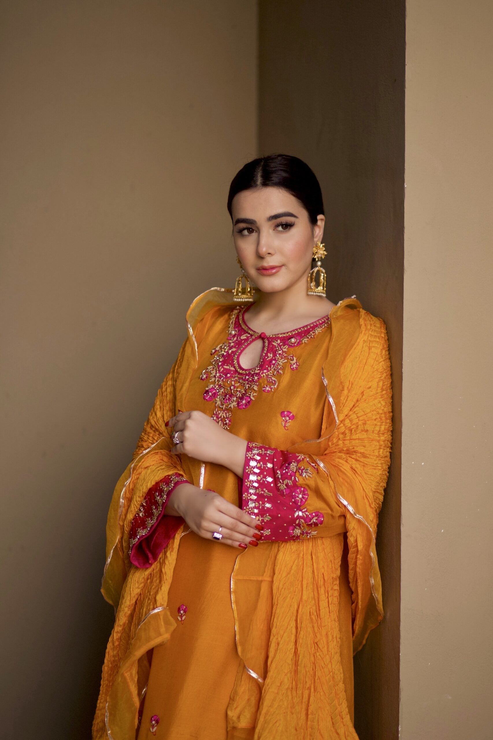 Burnt Orange and Shocking Pink 3 pcs