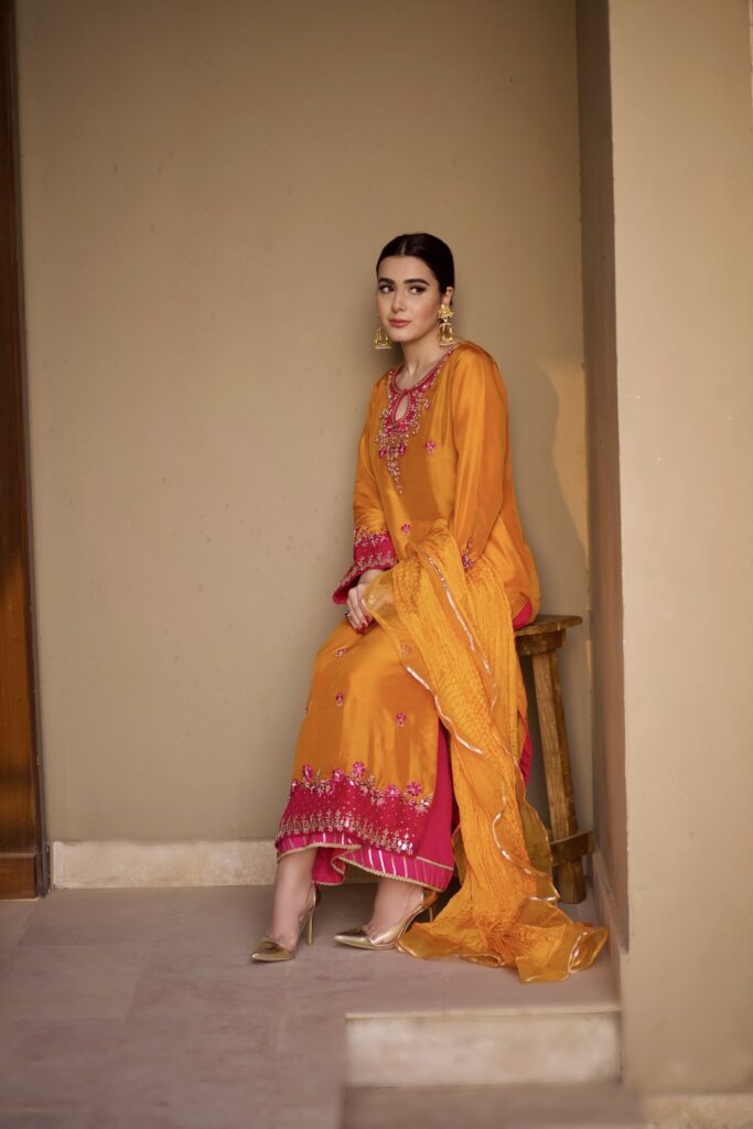 Burnt Orange and Shocking Pink 3 pcs