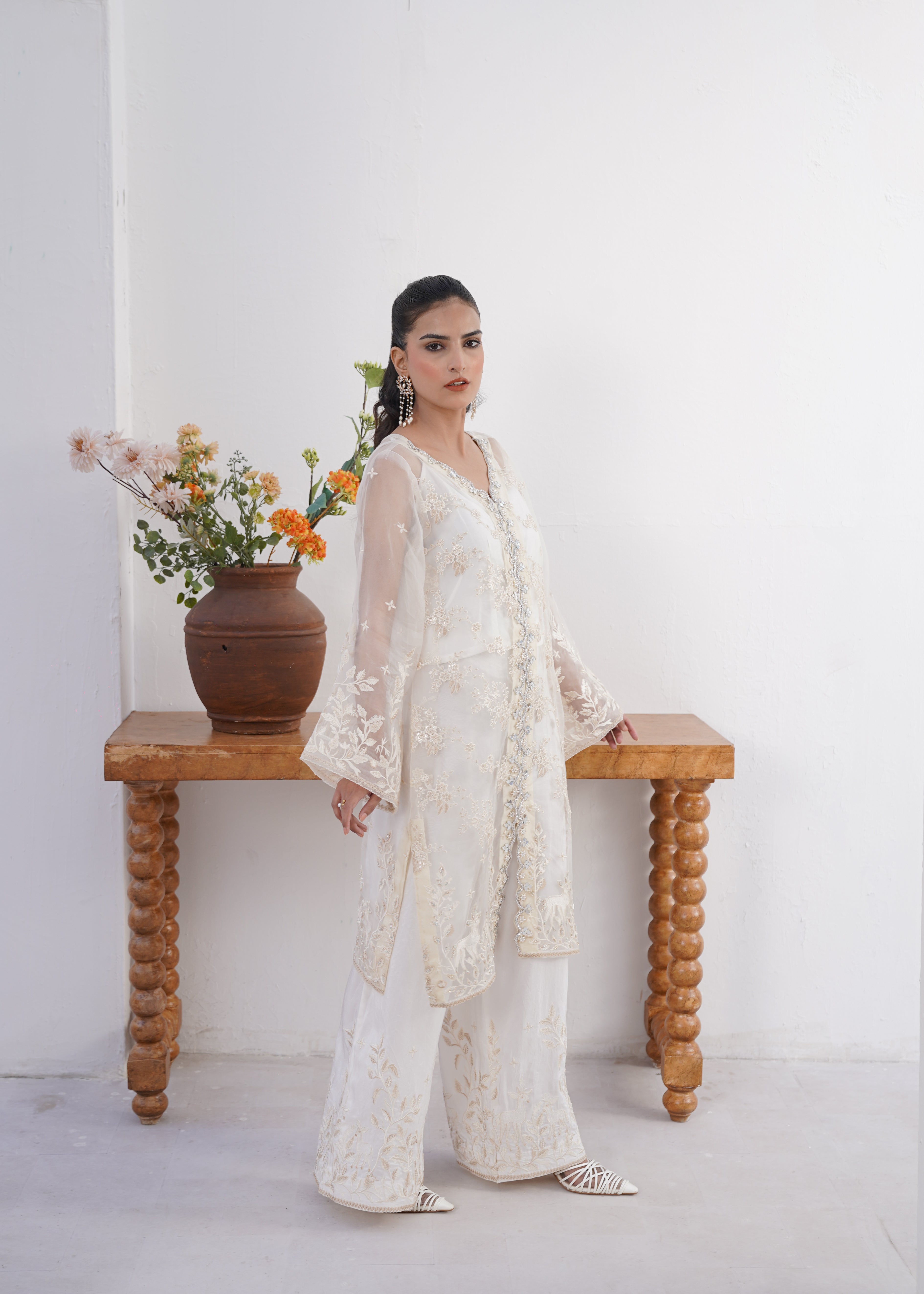 Offwhite embroidered