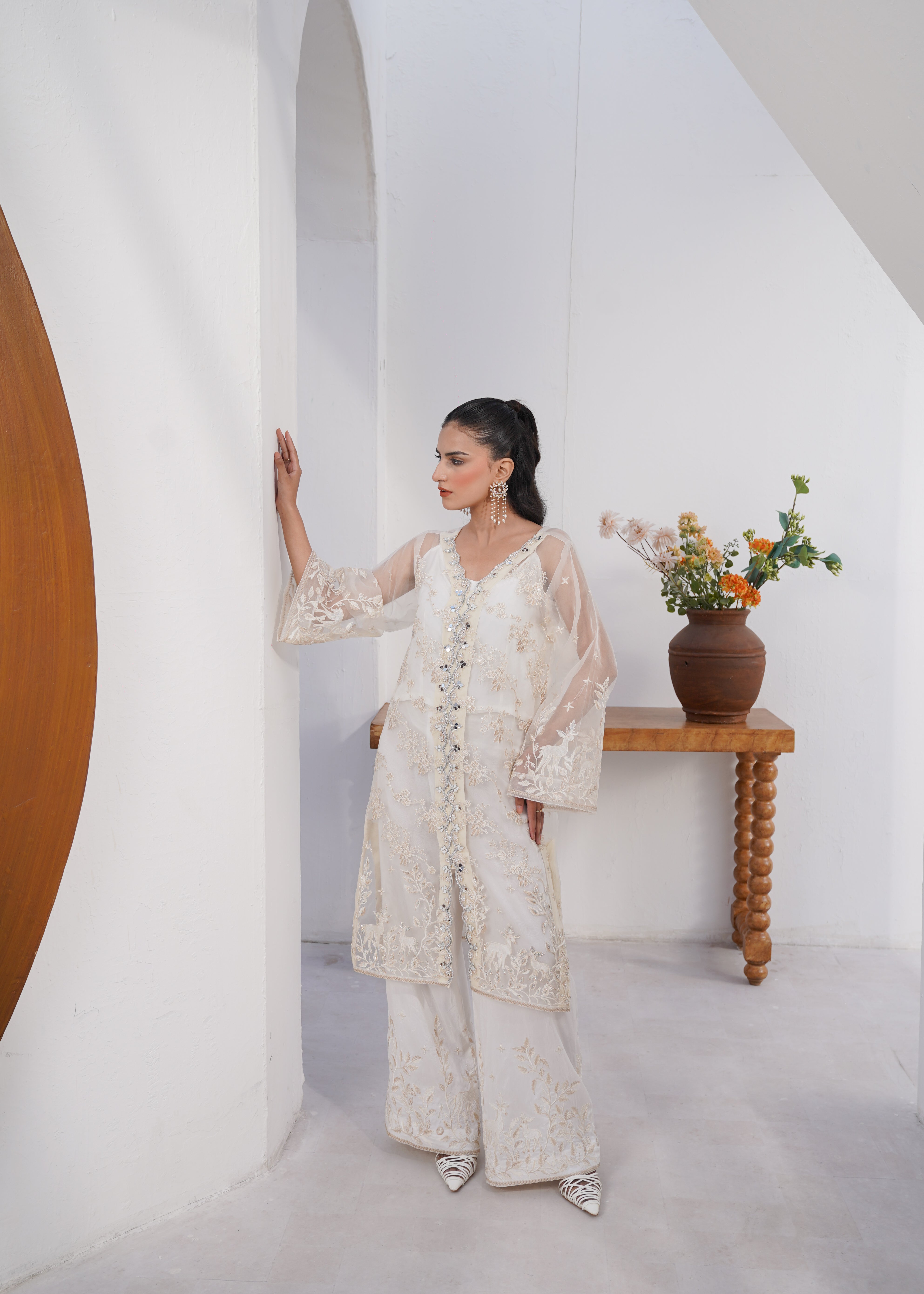 Offwhite embroidered