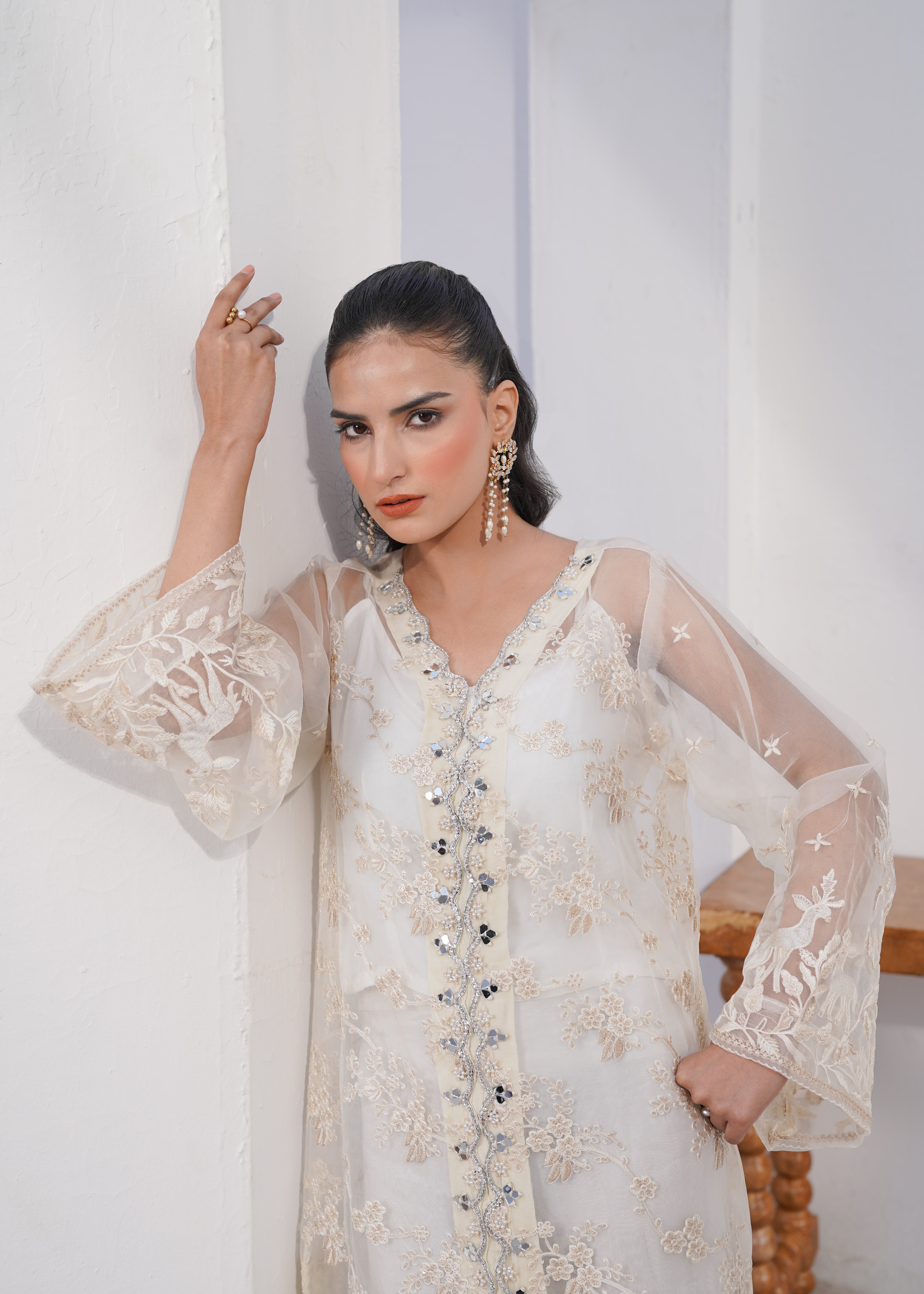 Offwhite embroidered