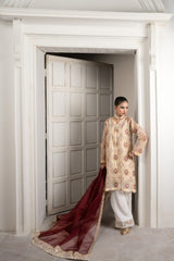 Beige organza