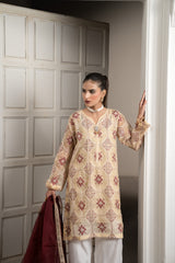 Beige organza
