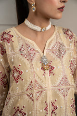 Beige organza