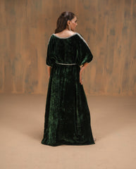 Green velvet kaftan
