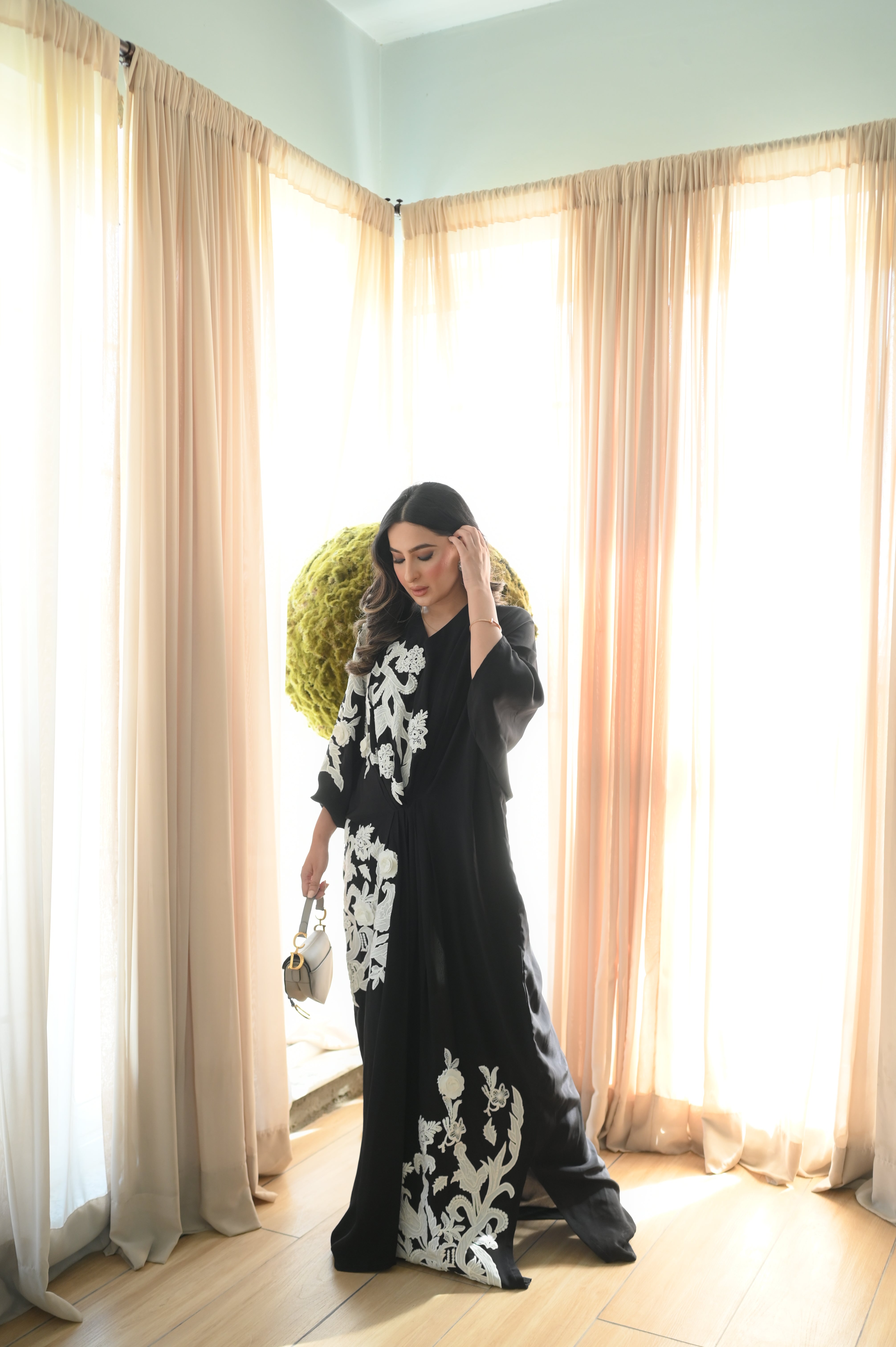 Black & White 3D Kaftan