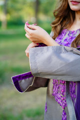 Grey & Purple Silk Article