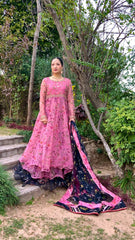 Rose Pink Peshwas with Embroidery