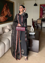 Suraya – Black Khaadi Silk Kaftan | Muntaha By Shanzay Fahad