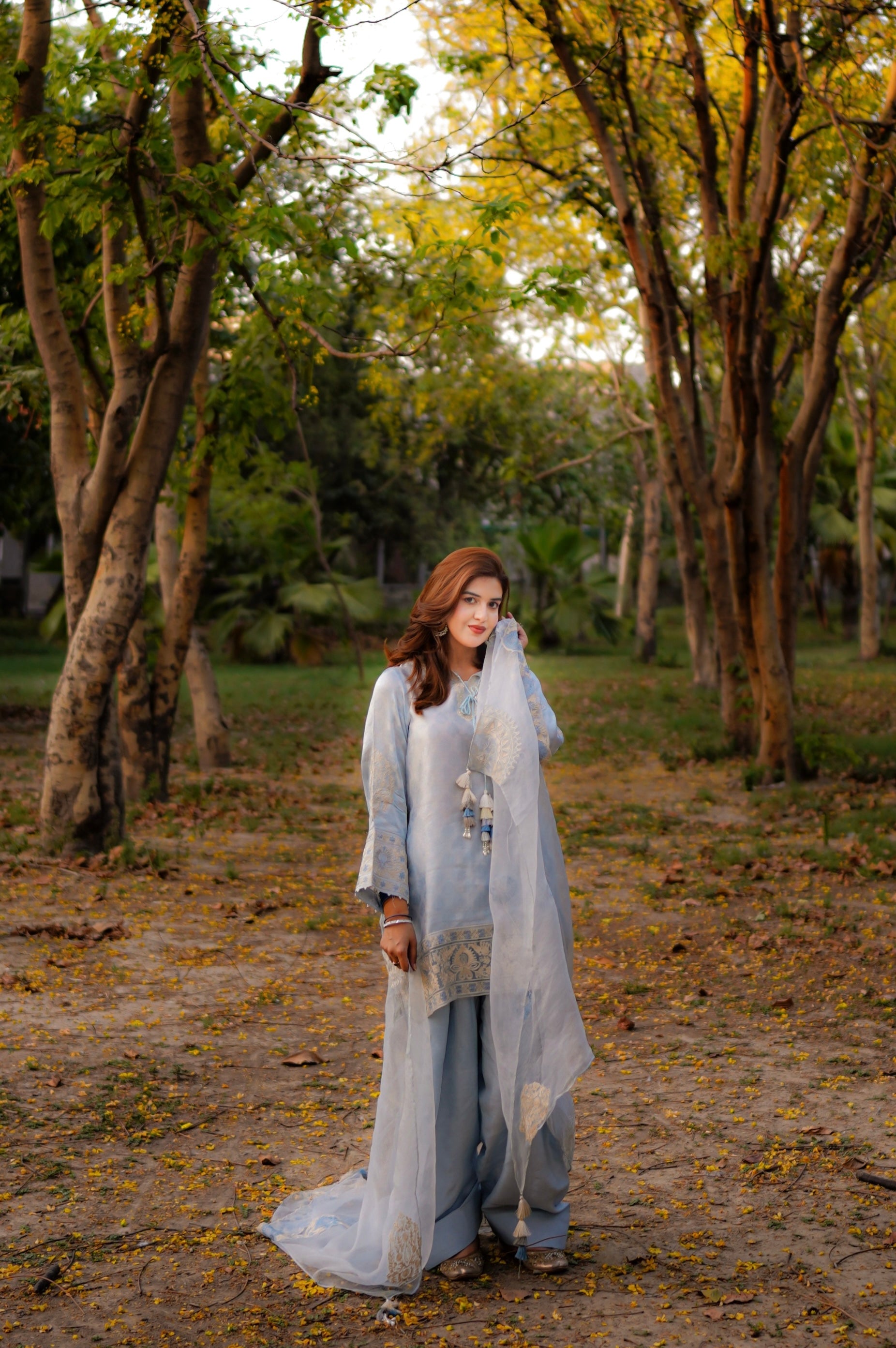 Heer – Ice Blue Embroidered Farshi Shalwar Suit | Muntaha By Shanzay Fahad